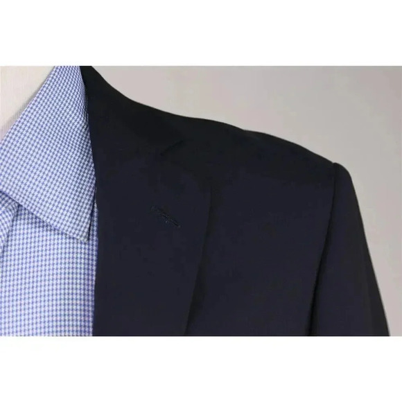 Brooks Brothers Custom Navy w/ Metal Logo Buttons Wool-Mohair Blazer 40R 40S New - Picture 4 of 9